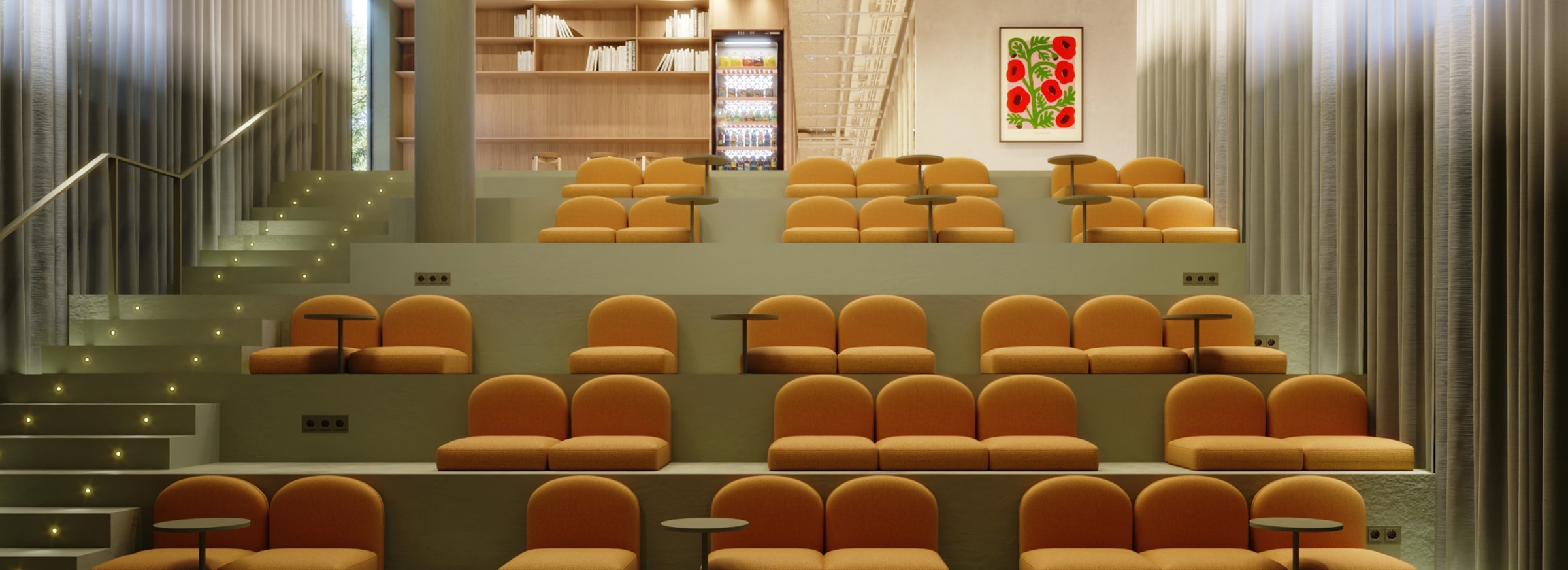 Rooftop con vistas y zona chill en residencia universitaria de Cantoblanco.