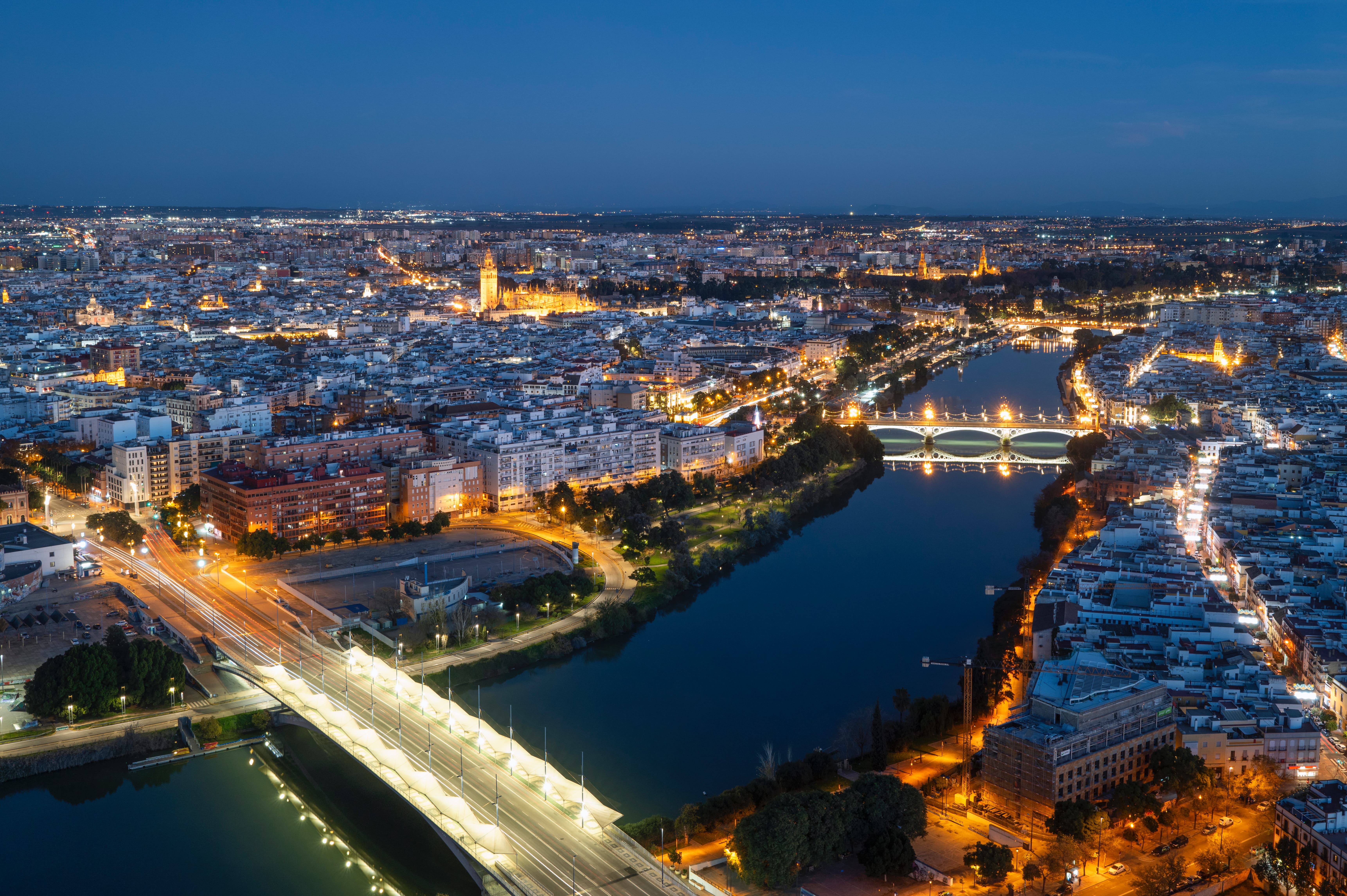 Vista panoramica de la ciudad de Sevilla