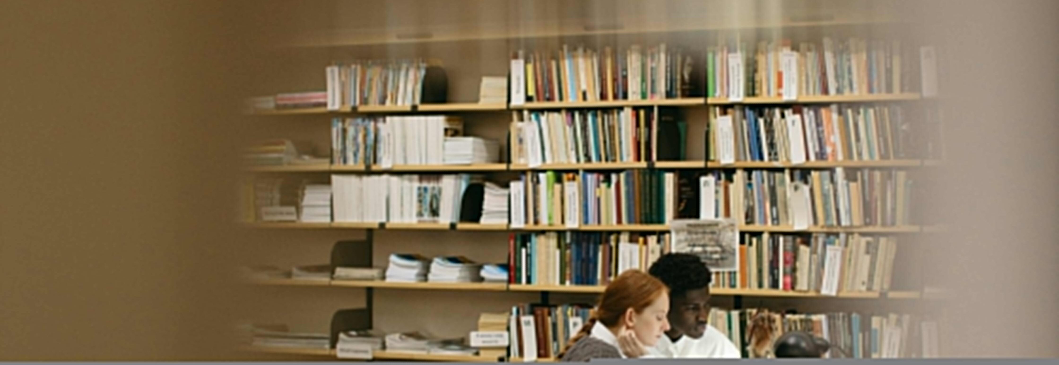 estudiantes trabajando en grupo en sala de estudios Madrid