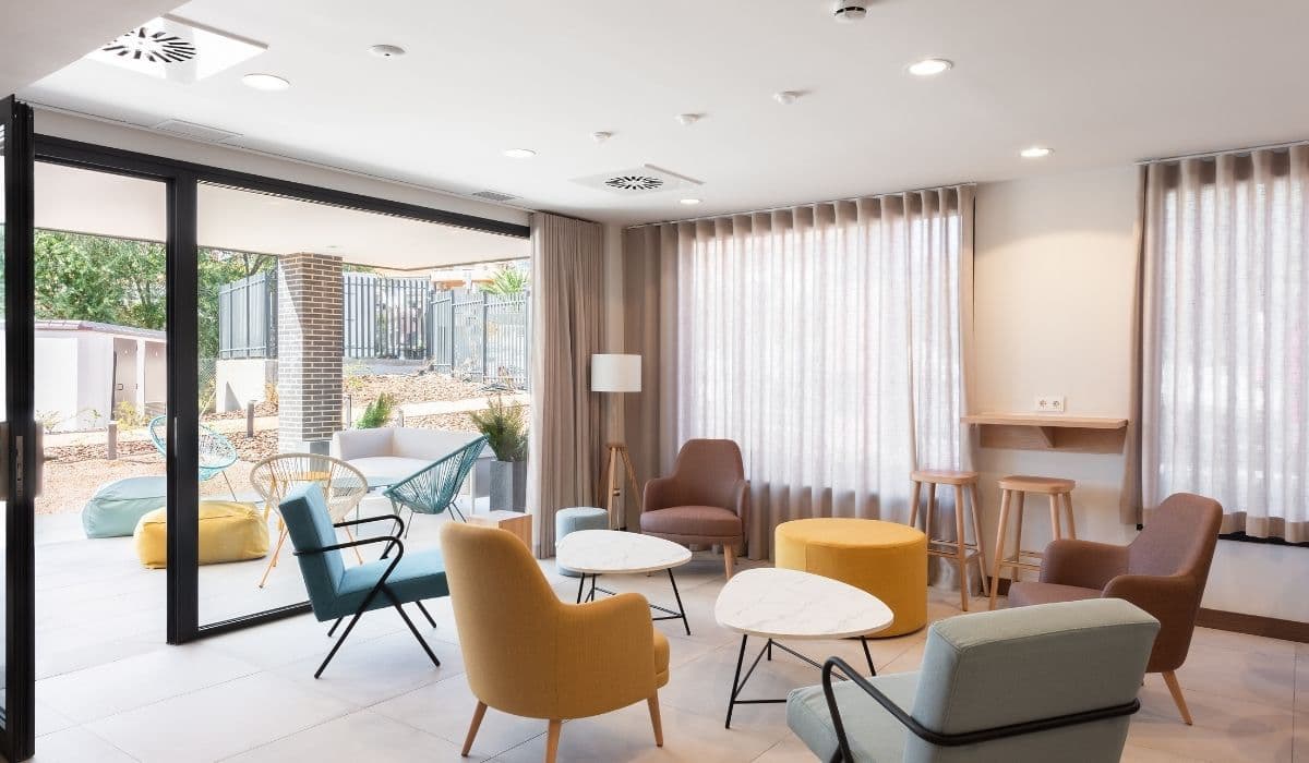 studenti nelle aree comuni della residenza universitaria di Vicálvaro