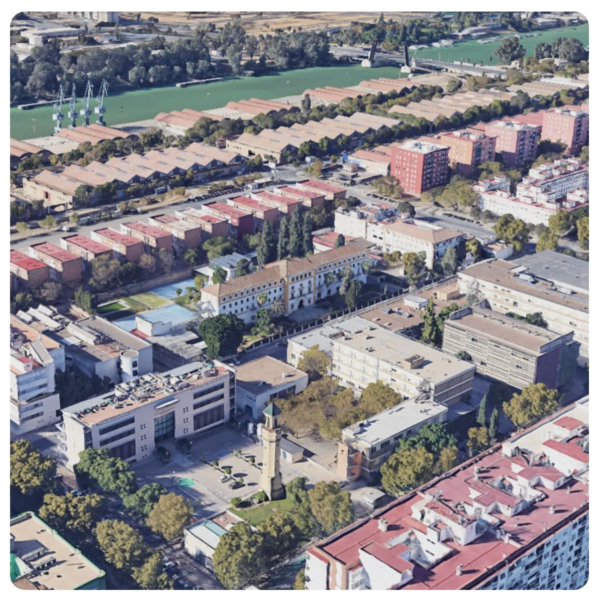 zonas universitarias sevilla con campus y barrios cercanos