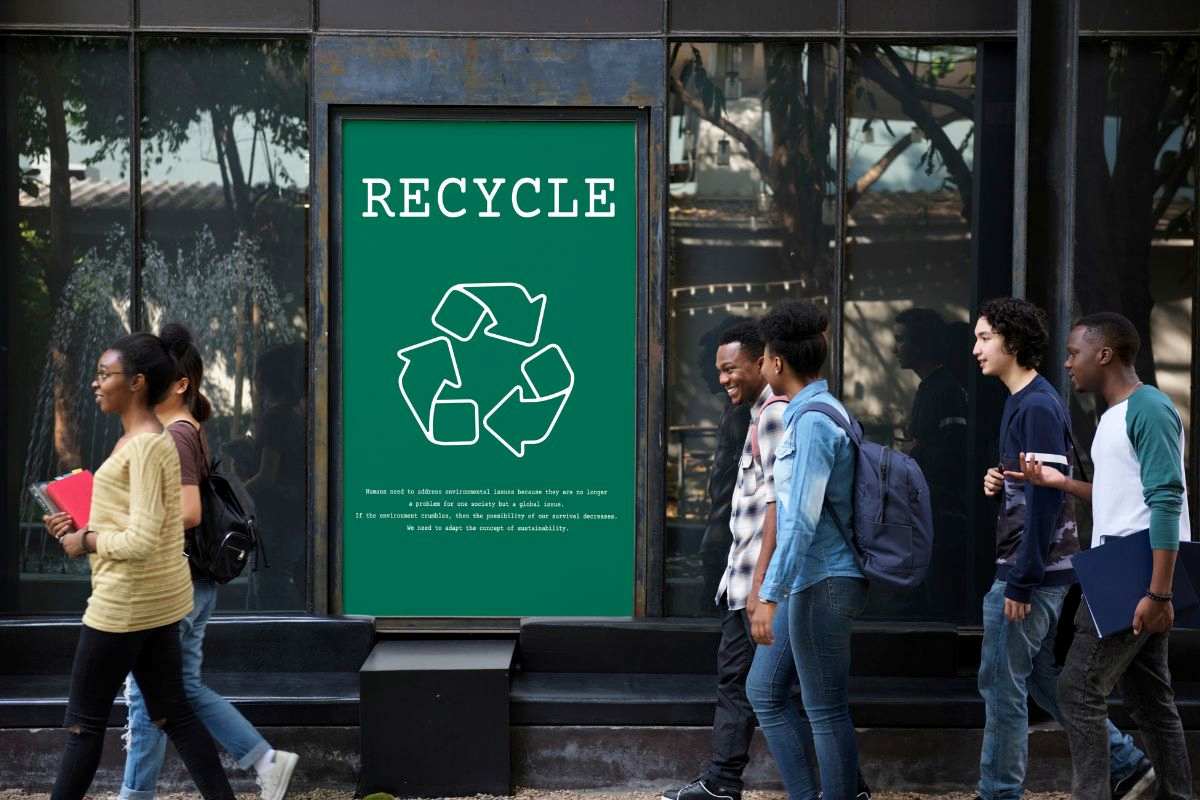 estudiantes reciclando en residencia universitaria