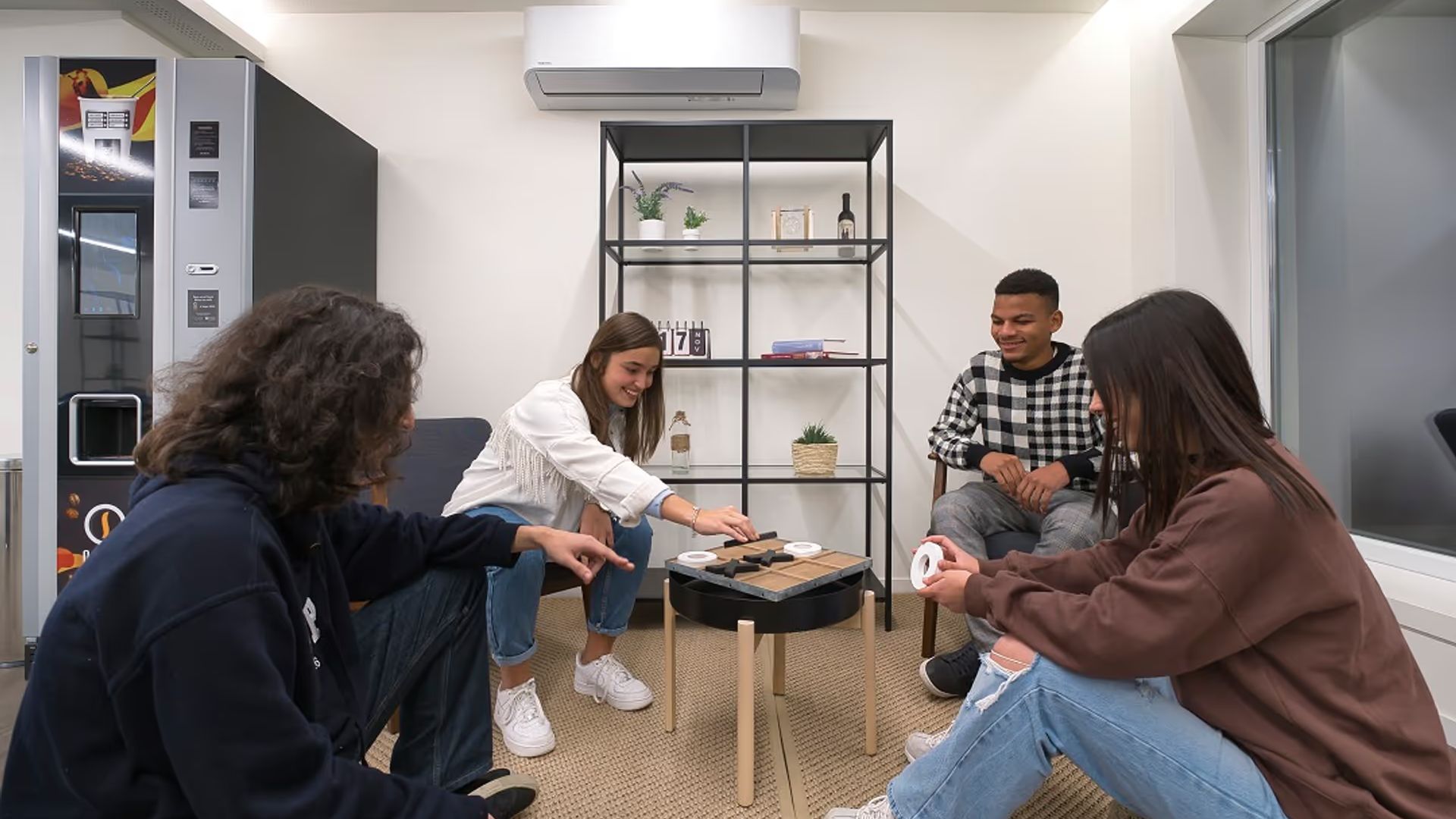 Resident students sharing common areas