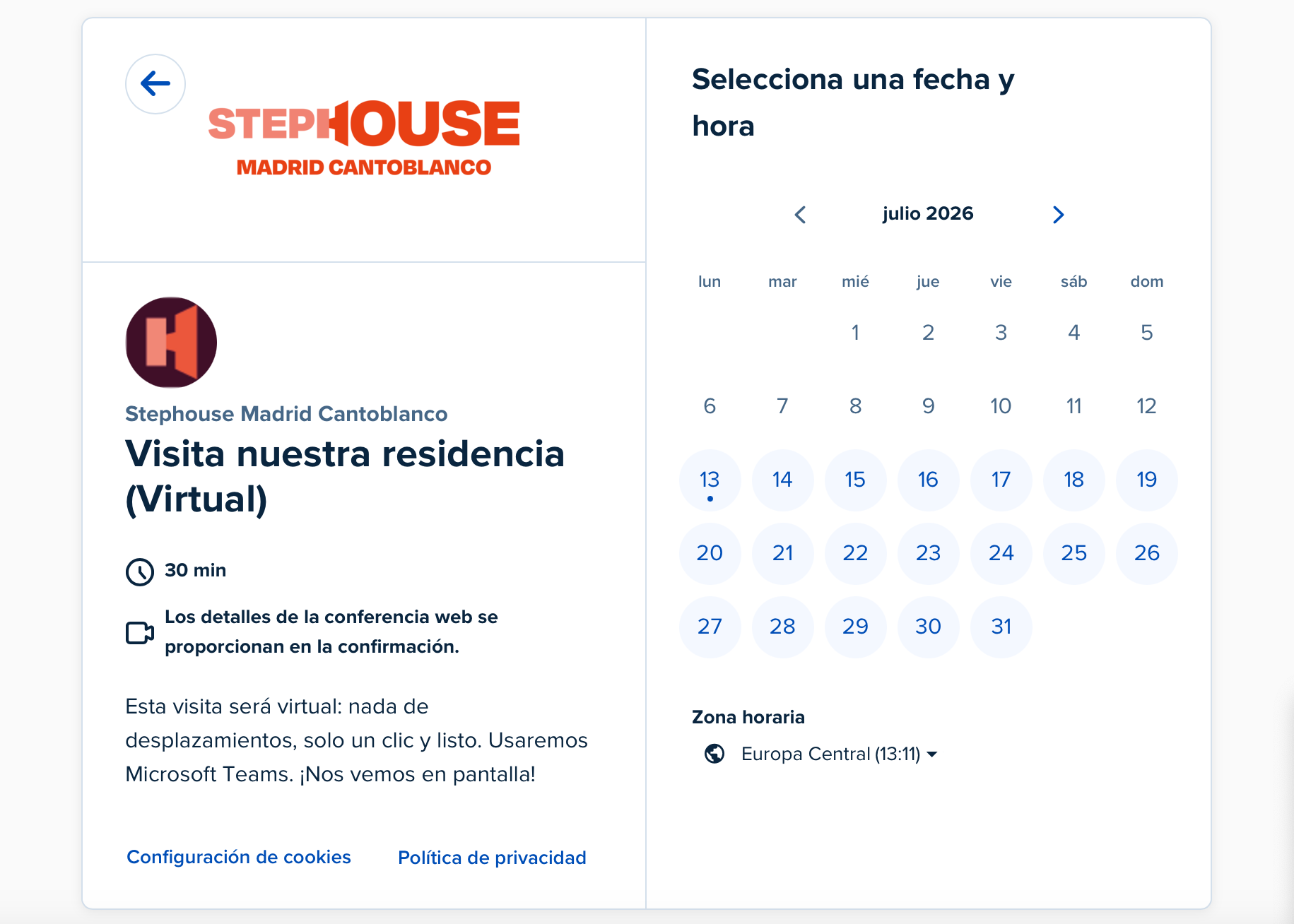 Ecrã de um computador portátil a mostrar uma visita virtual a um quarto