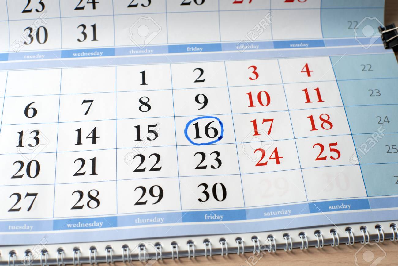 Calendario o agenda con le date contrassegnate