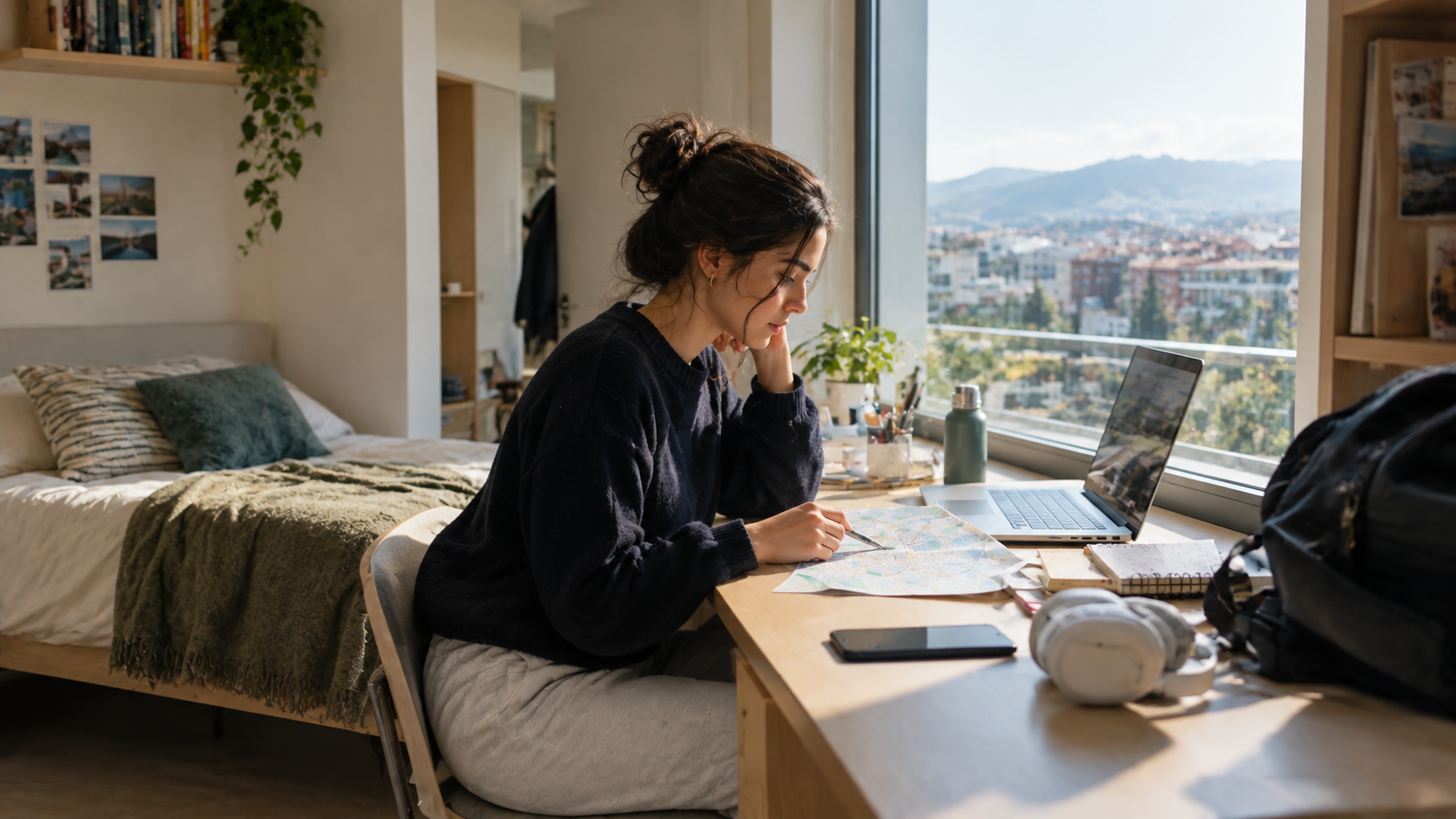 Estudante na residência StepHouse Pamplona