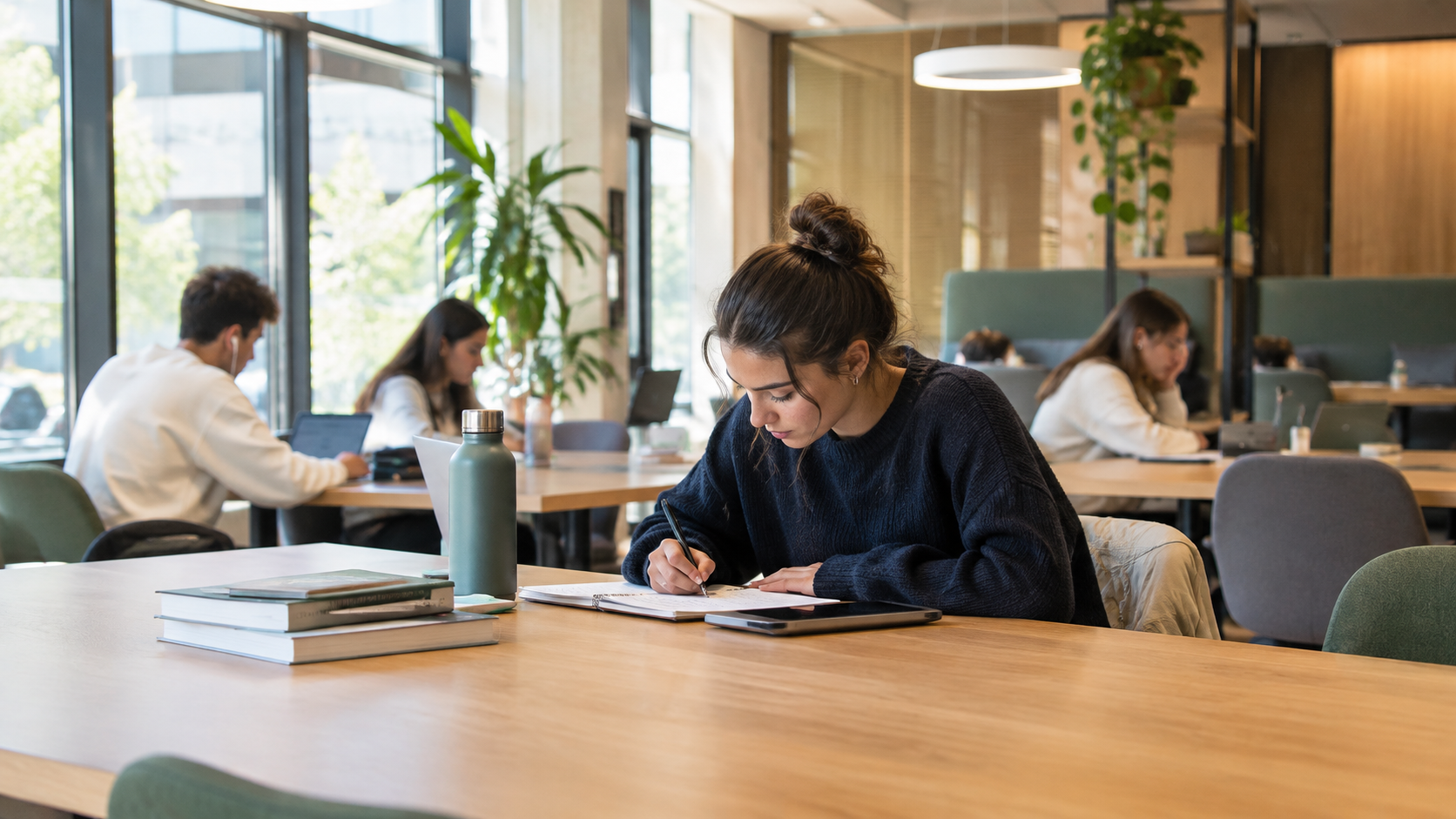 Studente in uno spazio di coworking